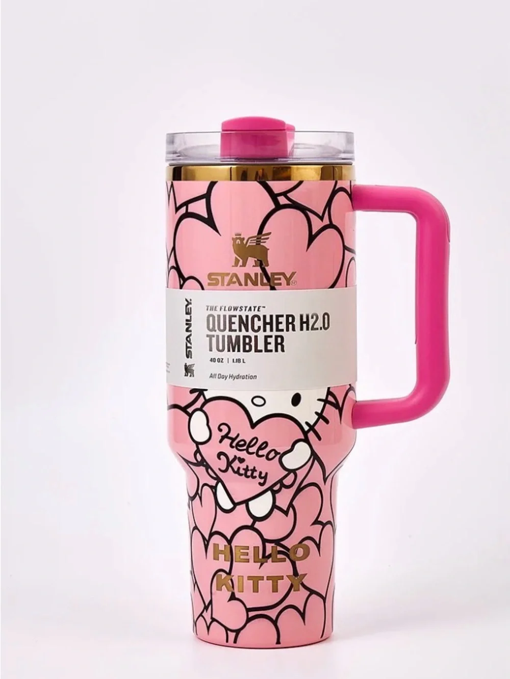 Stanley Pink Tumbler with Gold Lettering - Picture 6 of 6